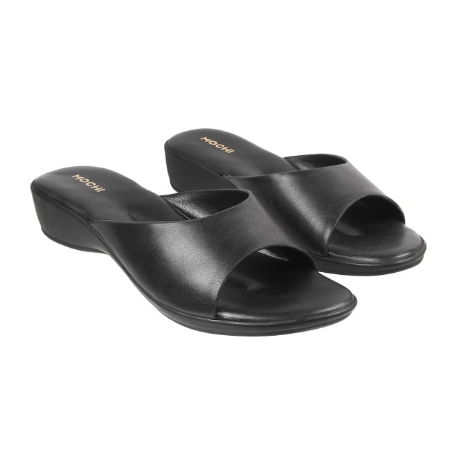 Mochi Women Black Casual Sandals