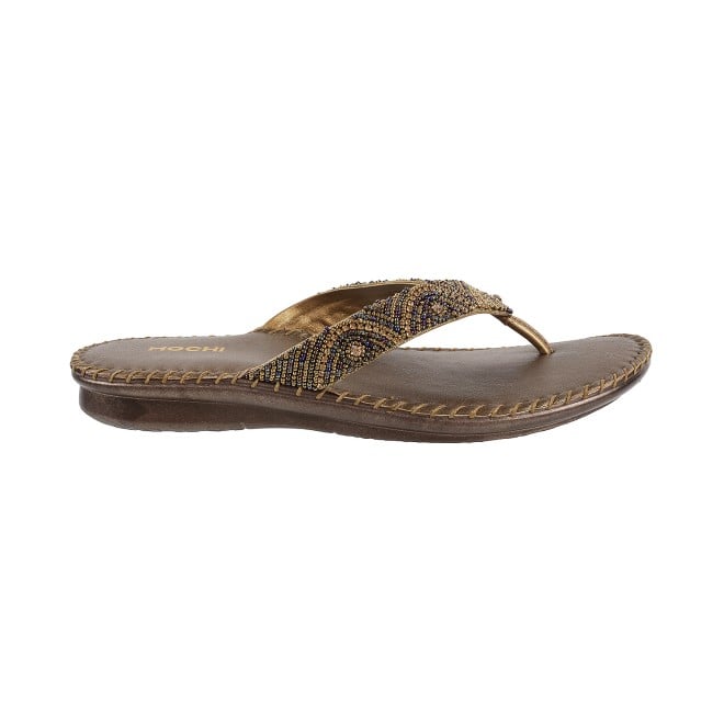 Mochi Women Antic-gold Casual Slippers (SKU: 44-1121L-28-42)