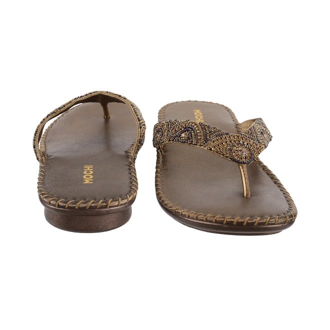Mochi Women Antic-gold Casual Slippers (SKU: 44-1121L-28-42)