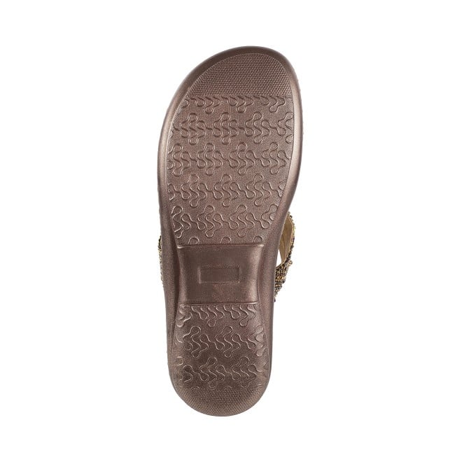 Mochi Women Antic-gold Casual Slippers (SKU: 44-1121L-28-42)