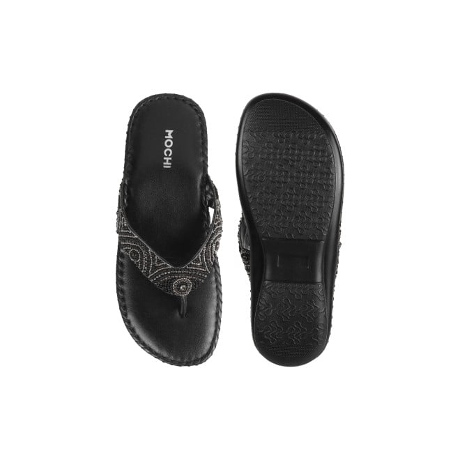 Mochi Women Black Casual Slippers (SKU: 44-1121L-11-42)
