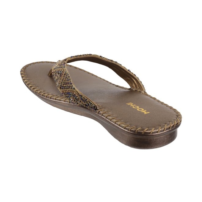 Mochi Women Antic-gold Casual Slippers (SKU: 44-1121L-28-42)