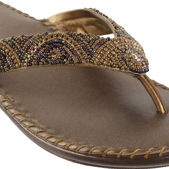Mochi Women Antic-gold Casual Slippers (SKU: 44-1121L-28-42)