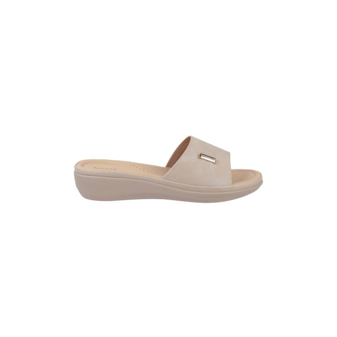 Mochi Women Beige Casual Slip Ons (SKU: 44-117-20-39)