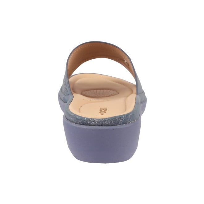 Mochi Women Blue Casual Slip Ons (SKU: 44-117-45-36)