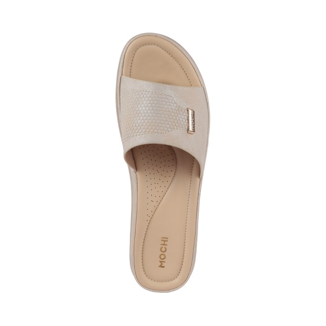 Mochi Women Beige Casual Slip Ons (SKU: 44-117-20-39)