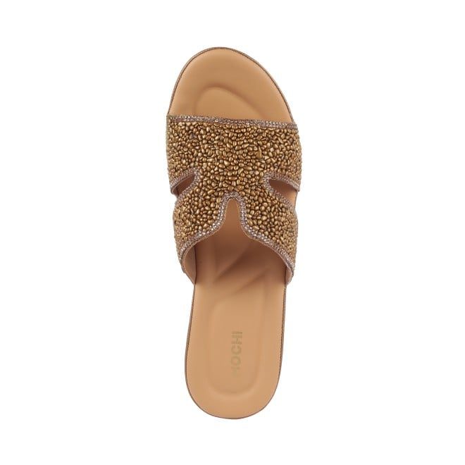 Mochi Women Antic-gold Casual Slip Ons (SKU: 44-127-28-36)