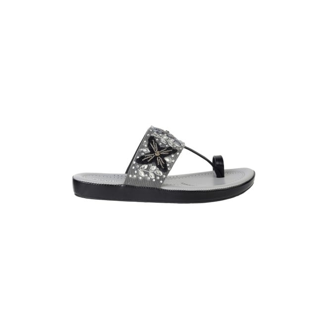 Mochi Women Black Casual Slippers & Flip Flops (SKU: 44-135-11-36)