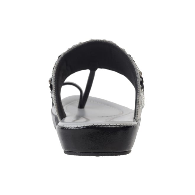 Mochi Women Black Casual Slippers & Flip Flops (SKU: 44-135-11-36)