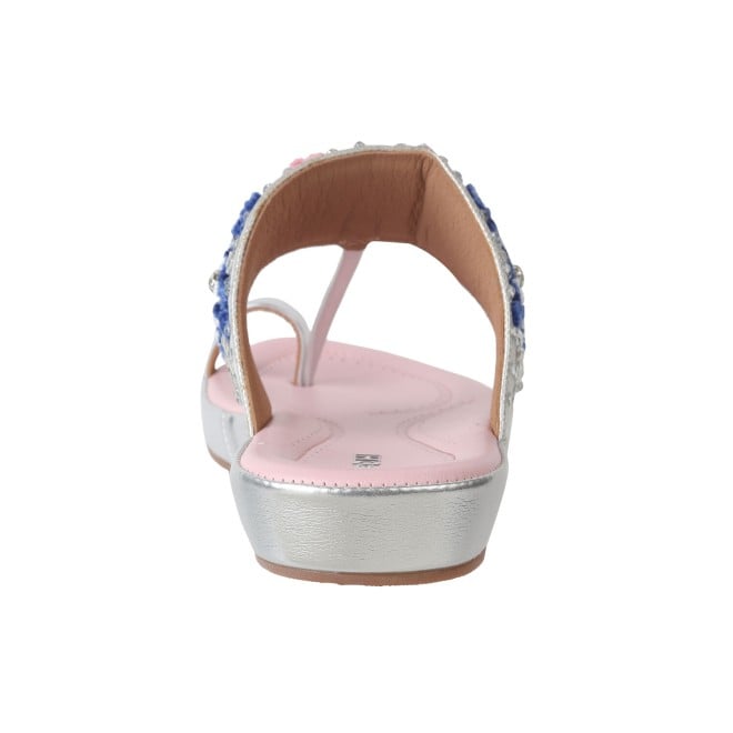 Mochi Women Silver Casual Slippers & Flip Flops (SKU: 44-135-27-38)