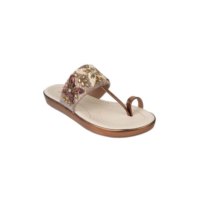 Mochi Women Antic-gold Casual Slippers & Flip Flops (SKU: 44-135-28-36)