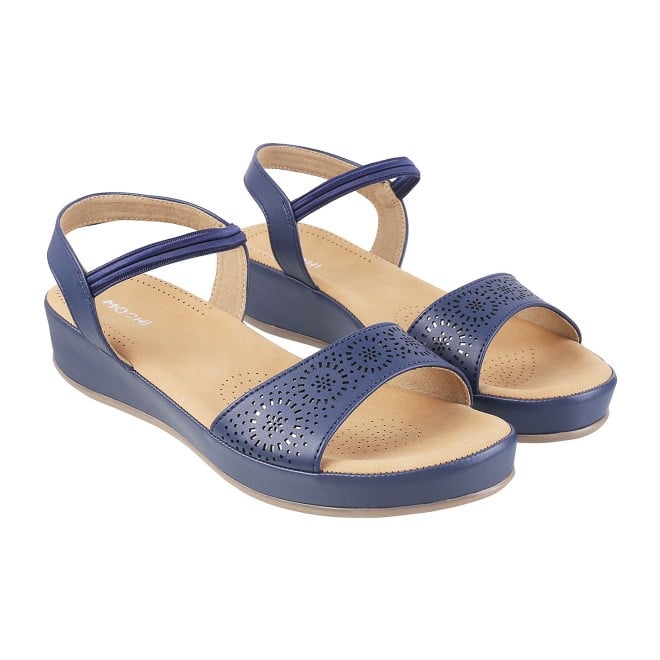 Mochi Women Blue Casual Sandals