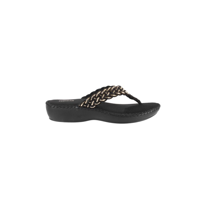 Mochi Women Black Casual Slip-Ons (SKU: 44-151-11-37)