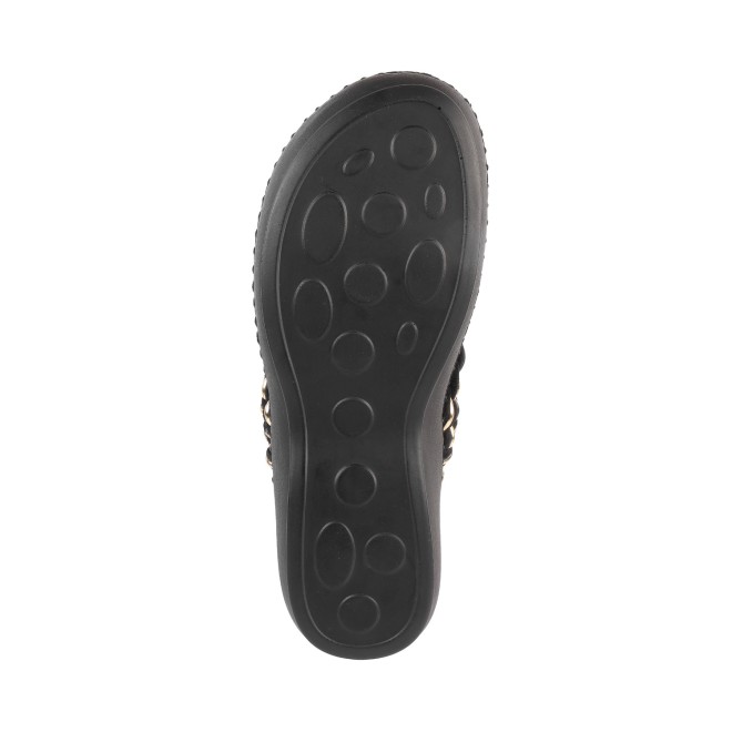 Mochi Women Black Casual Slip-Ons (SKU: 44-151-11-37)