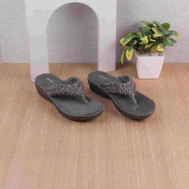 Mochi Women Grey Casual Slip-Ons (SKU: 44-151-14-36)