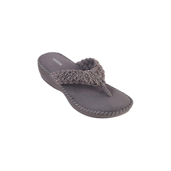 Mochi Women Grey Casual Slip-Ons (SKU: 44-151-14-36)