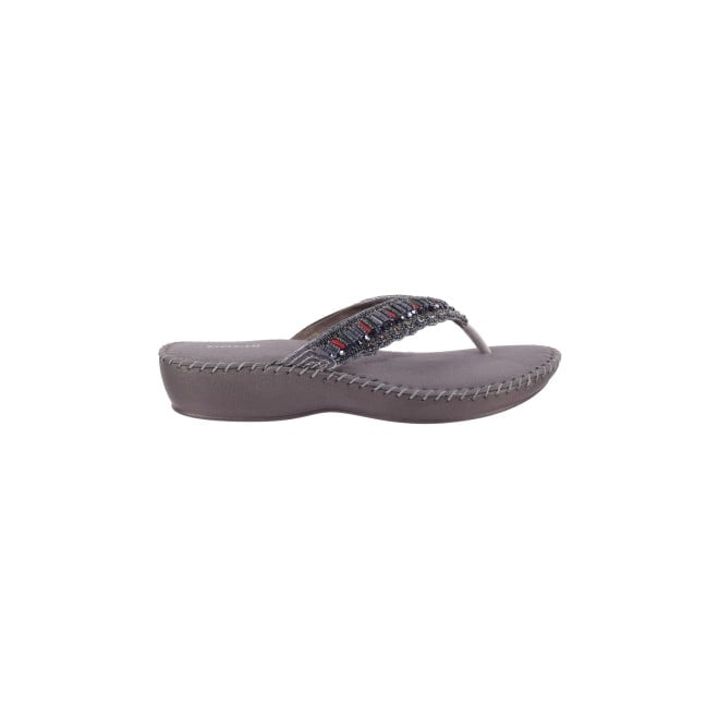 Mochi Women Gun-metal Party Slippers (SKU: 44-152-29-36)