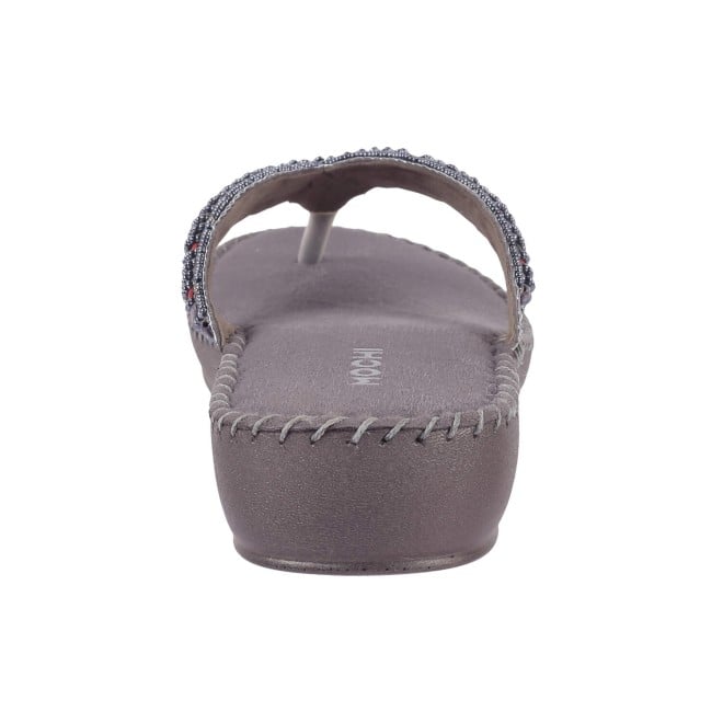 Mochi Women Gun-metal Party Slippers (SKU: 44-152-29-36)