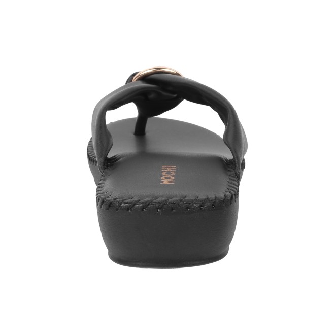 Mochi Women Black Casual Flip-Flops (SKU: 44-154-11-39)