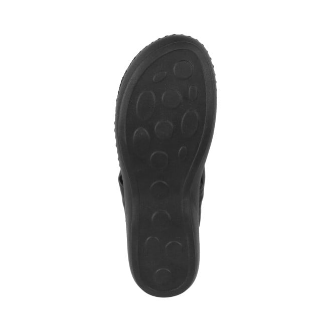 Mochi Women Black Casual Flip-Flops (SKU: 44-154-11-39)