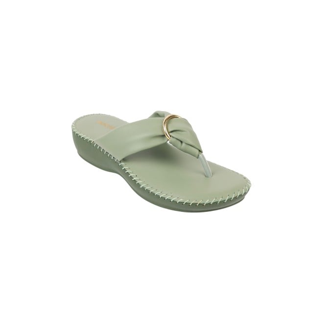 Mochi Women Green Casual Flip-Flops (SKU: 44-154-21-36)