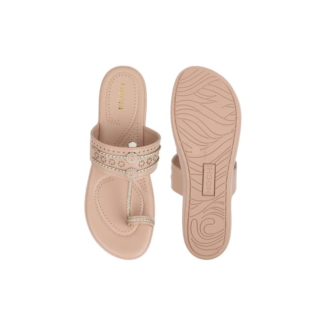 Mochi Women Peach Ethnic Kolhapuris (SKU: 44-1549-80-42)