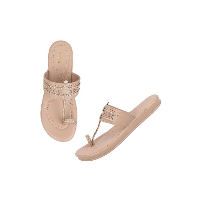 Mochi Women Peach Ethnic Kolhapuris (SKU: 44-1549-80-42)