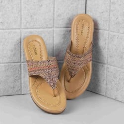 Women Beige Casual Slippers