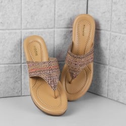 Women Beige Casual Slippers