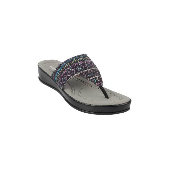 Mochi Women Black Casual Slippers (SKU: 44-158-11-36)