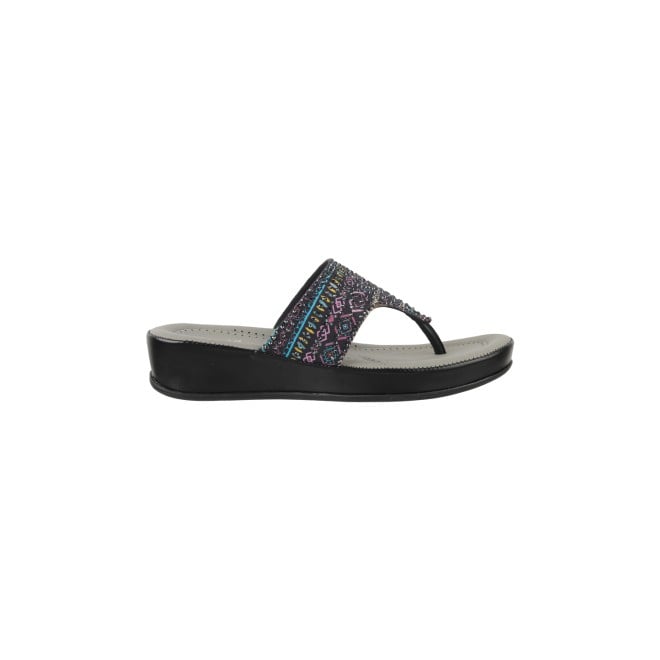 Mochi Women Black Casual Slippers (SKU: 44-158-11-36)