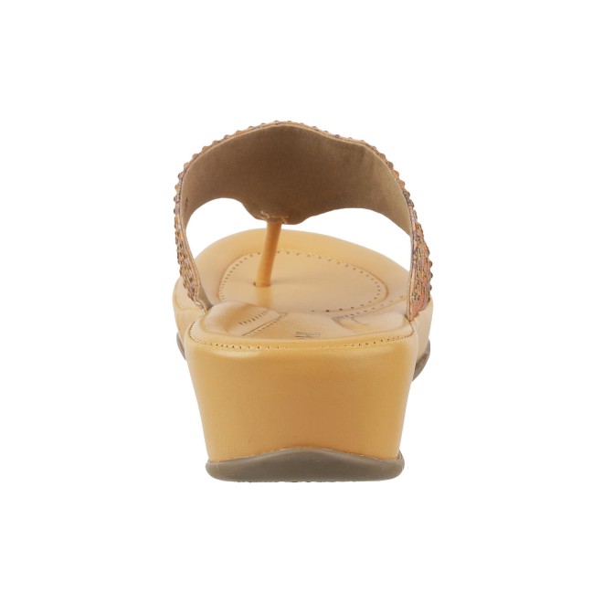 Mochi Women Beige Casual Slippers (SKU: 44-158-20-37)