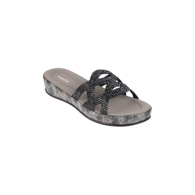 Mochi Women Black Party Sandals (SKU: 44-161-11-37)