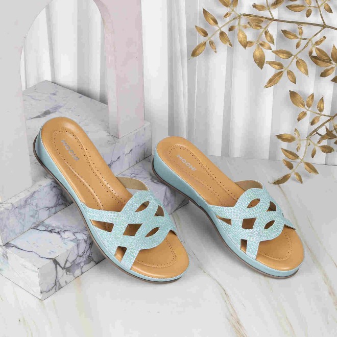 Mochi Women Blue Party Sandals