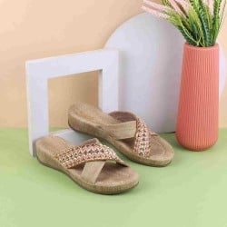 Women Beige Casual Slippers