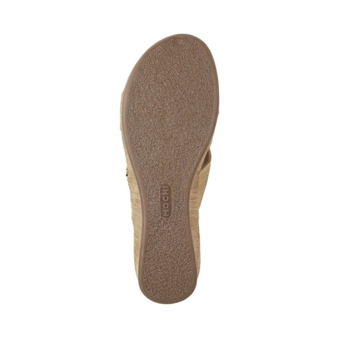 Mochi Women Beige Casual Slippers (SKU: 44-164-20-36)