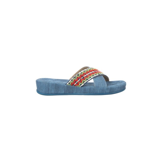 Mochi Women Blue Casual Slippers (SKU: 44-164-45-38)