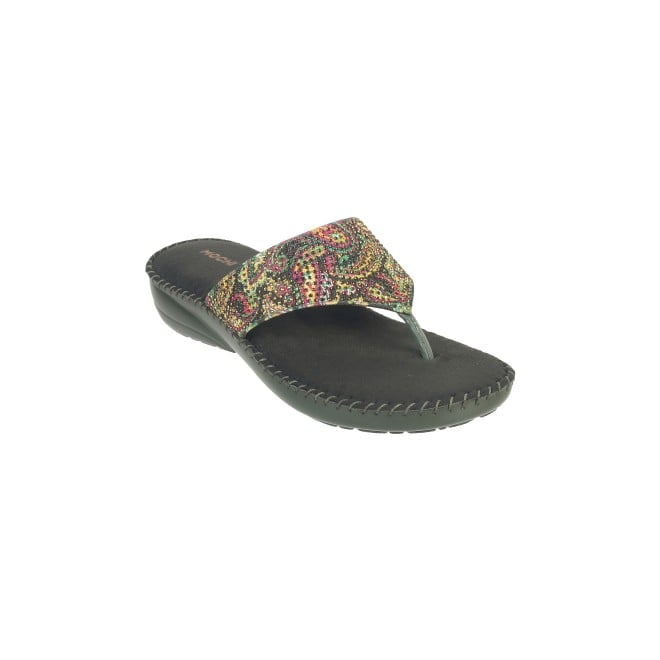 Mochi Women Green Casual Slippers