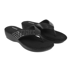 Women Black Casual Slippers