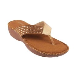 Women Antique-Gold Casual Slippers