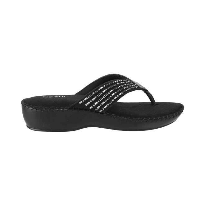 Buy Mochi Women Black Casual Slippers Online | SKU: 44-1675-11-36 ...
