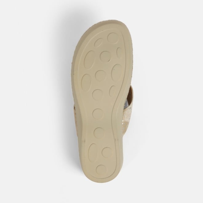 Mochi Women Beige Casual Slippers (SKU: 44-1675-20-36)