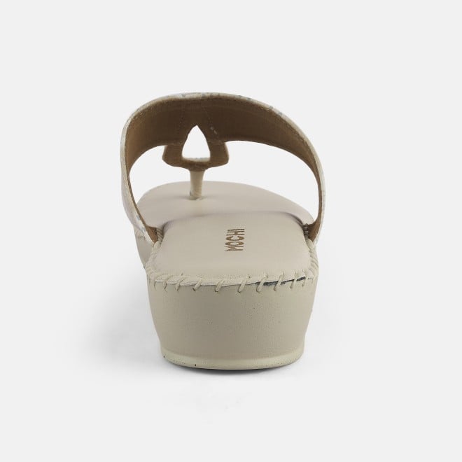 Mochi Women Beige Casual Slip Ons (SKU: 44-1677-20-36)