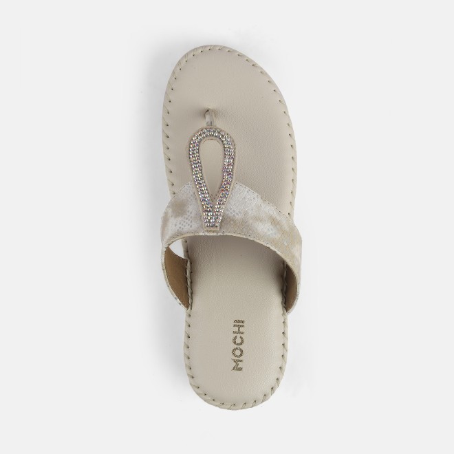 Mochi Women Beige Casual Slip Ons (SKU: 44-1677-20-36)