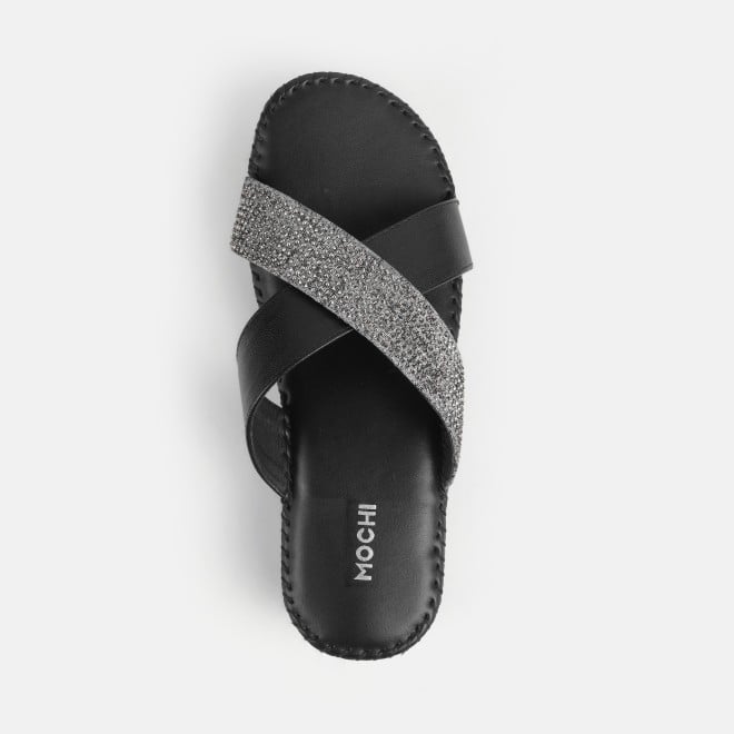 Mochi Women Black Casual Slip Ons (SKU: 44-168-11-36)