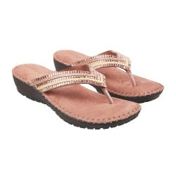 Women Rose-Gold Casual Slippers