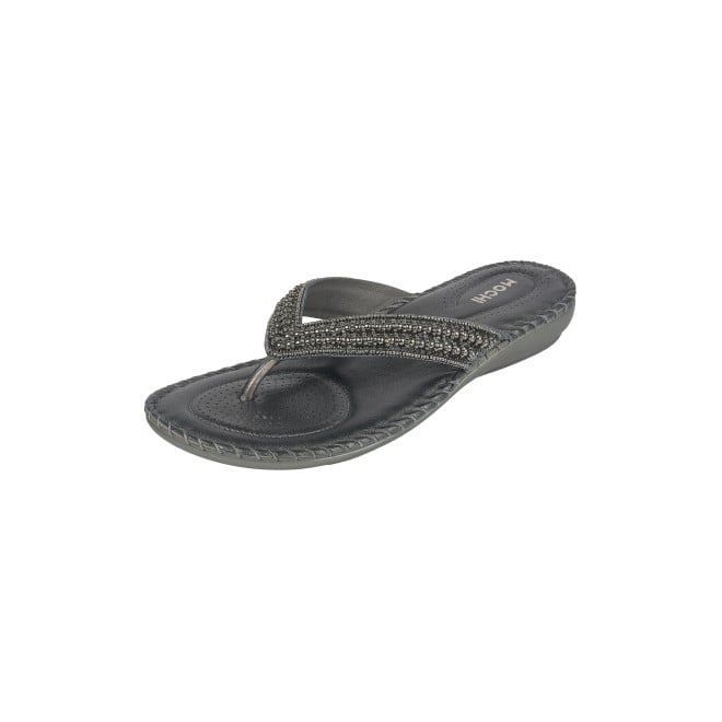 Mochi Women Gun-metal Casual Slippers (SKU: 44-169-29-36)