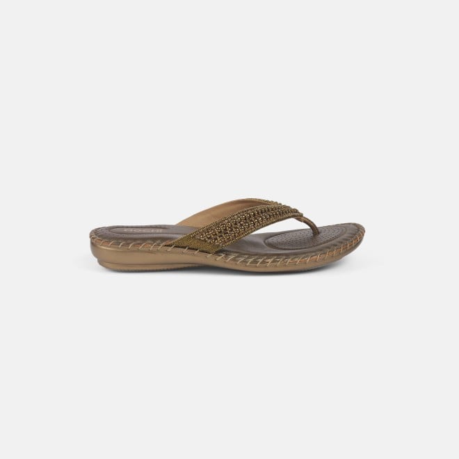 Mochi Women Antic-gold Casual Slippers (SKU: 44-169-28-36)