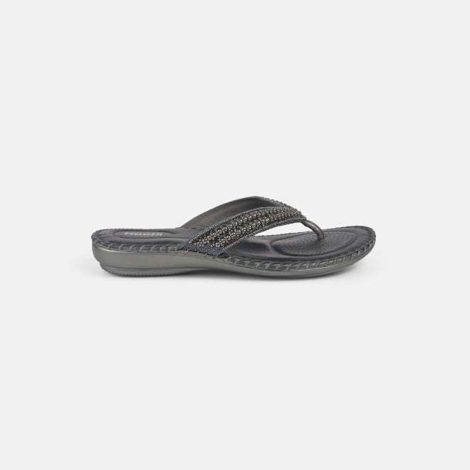 Mochi Women Gun-metal Casual Slippers (SKU: 44-169-29-36)