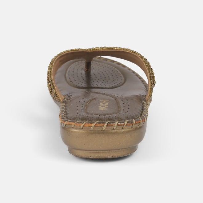 Mochi Women Antic-gold Casual Slippers (SKU: 44-169-28-36)